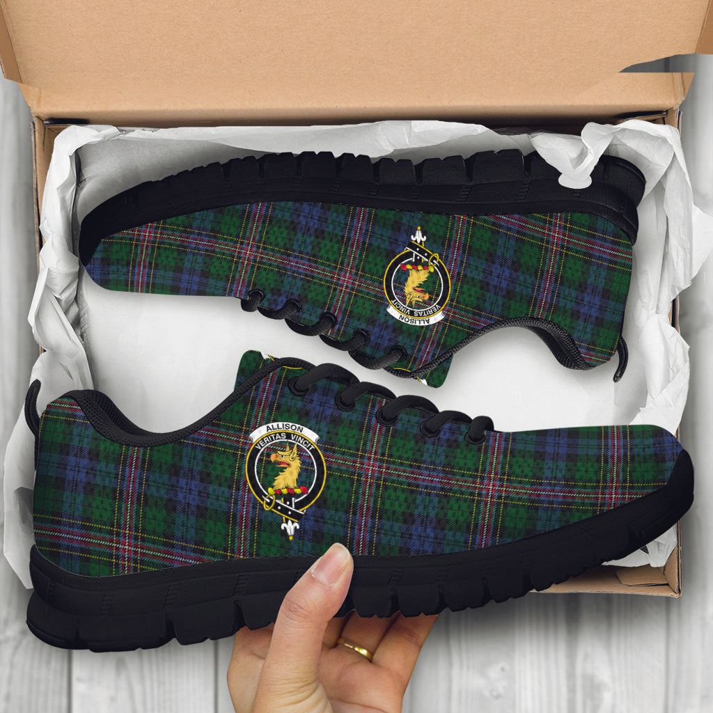 Allison Tartan Sneakers with Family Crest - Tartan Vibes Clothing