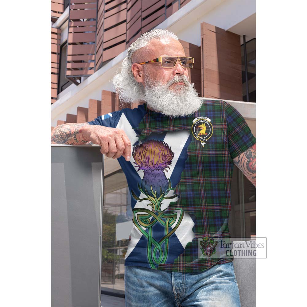 Tartan Vibes Clothing Allison Tartan Family Crest Cotton T-shirt Scottish Thistle Celtic Inspired