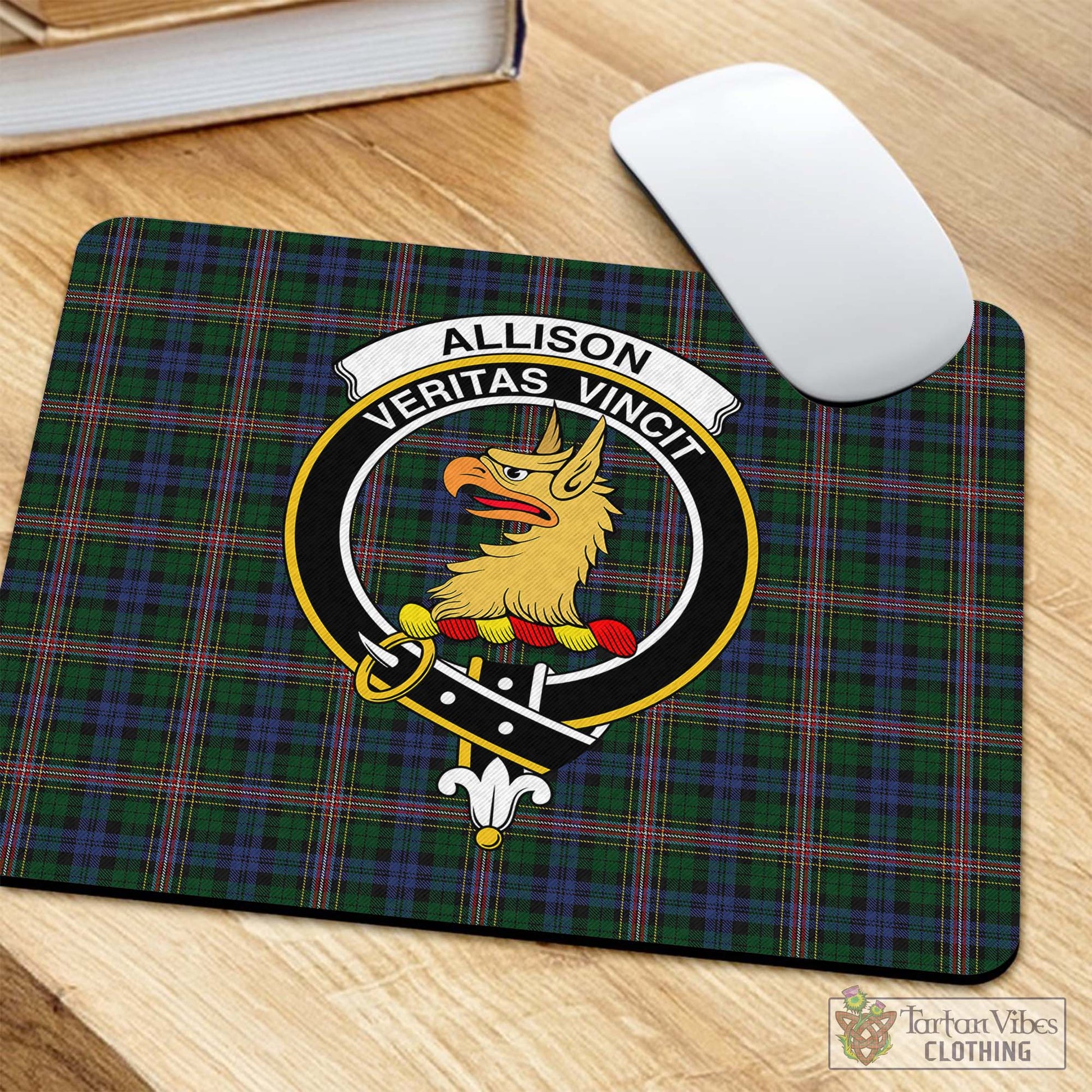 Tartan Vibes Clothing Allison Tartan Mouse Pad with Family Crest