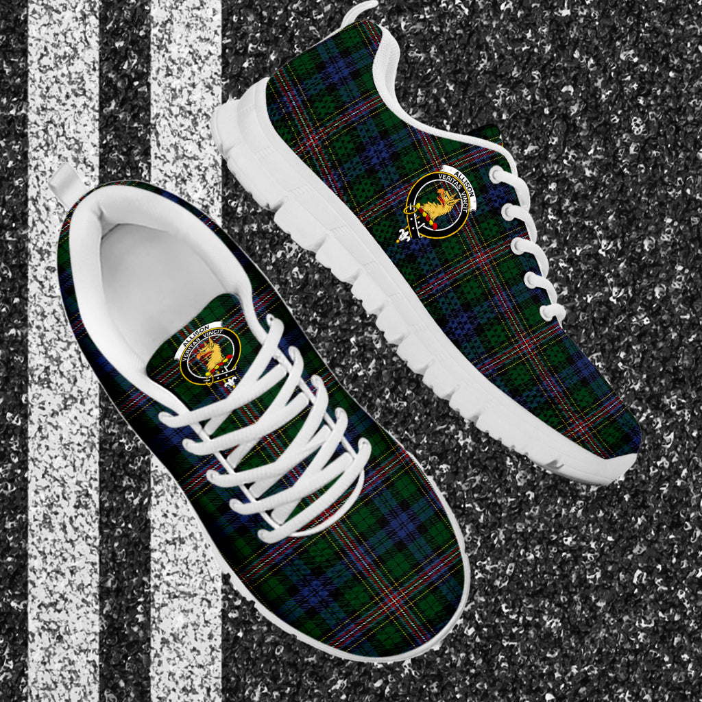 Allison Tartan Sneakers with Family Crest - Tartan Vibes Clothing