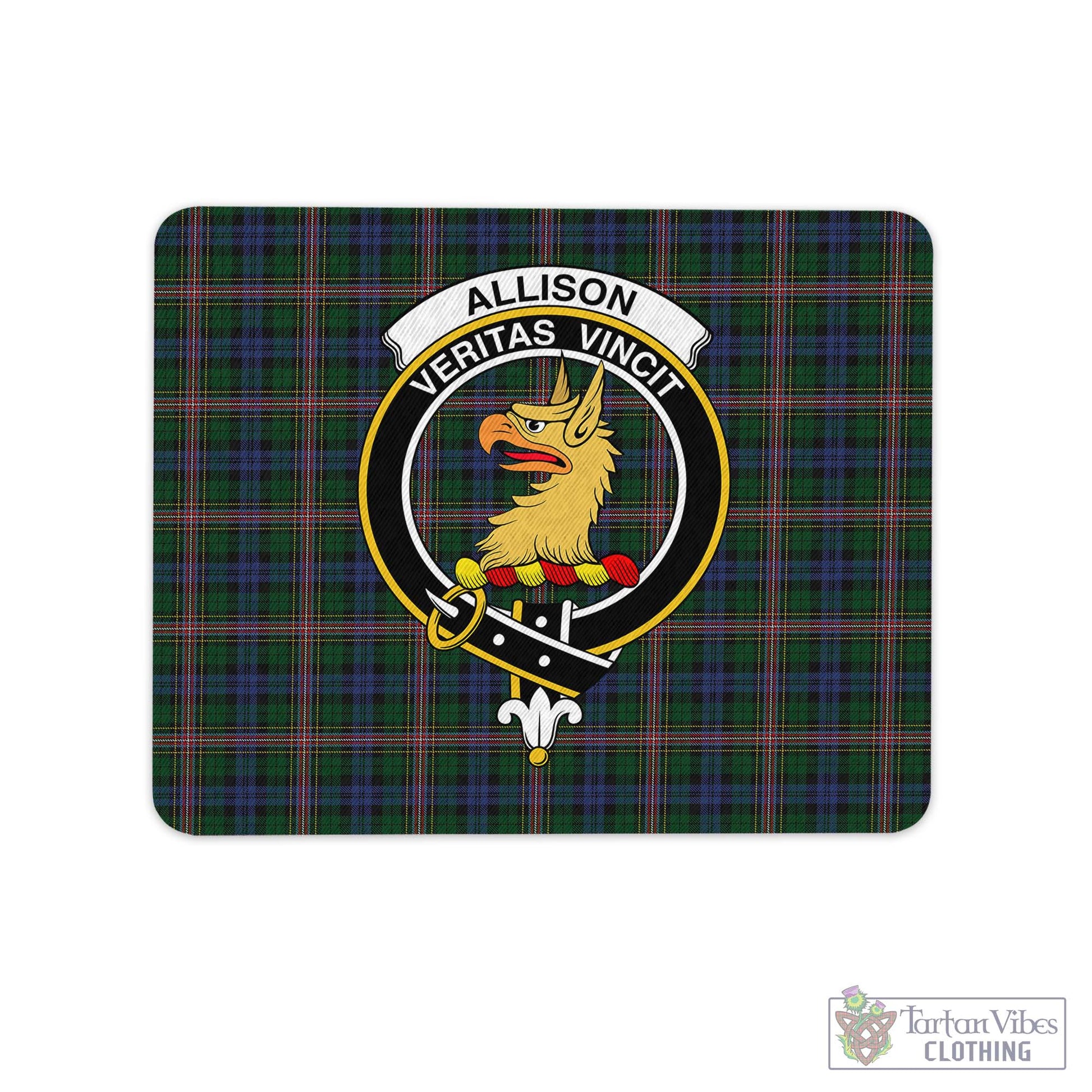 Tartan Vibes Clothing Allison Tartan Mouse Pad with Family Crest