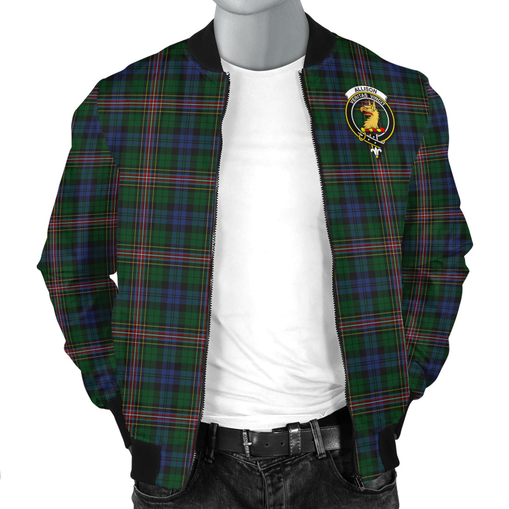 Allison Tartan Bomber Jacket with Family Crest - Tartanvibesclothing