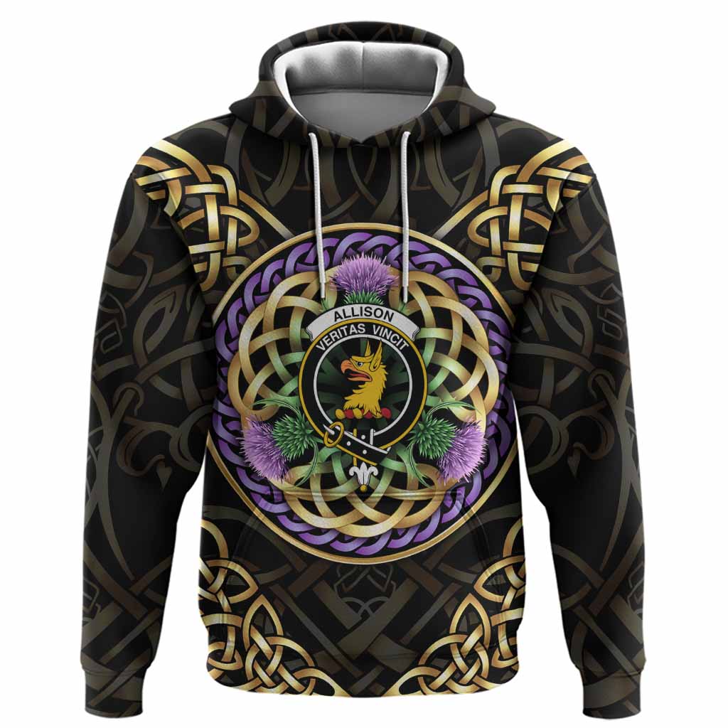 Allison Clan Crest Hoodie Celtic Scottish Thistle