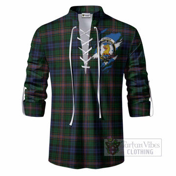 Allison Clan Crest In Me Tartan Ghillie Shirt Scotland Flag Style