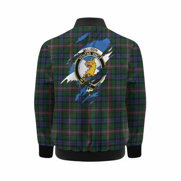 Allison Clan Crest In Me Tartan Kid Bomber Jacket Scotland Flag Style