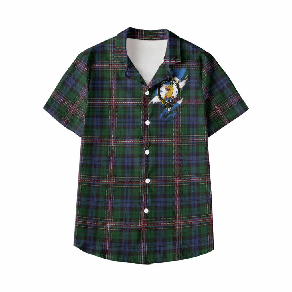 Allison Clan Crest In Me Tartan Kid Hawaiian Shirt Scotland Flag Style