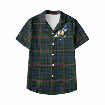 Allison Clan Crest In Me Tartan Kid Hawaiian Shirt Scotland Flag Style