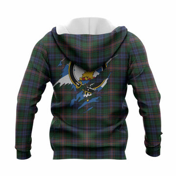 Allison Clan Crest In Me Tartan Knitted Hoodie Scotland Flag Style