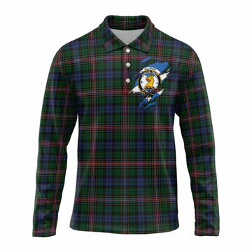 Allison Clan Crest In Me Tartan Long Sleeve Polo Shirt Scotland Flag Style