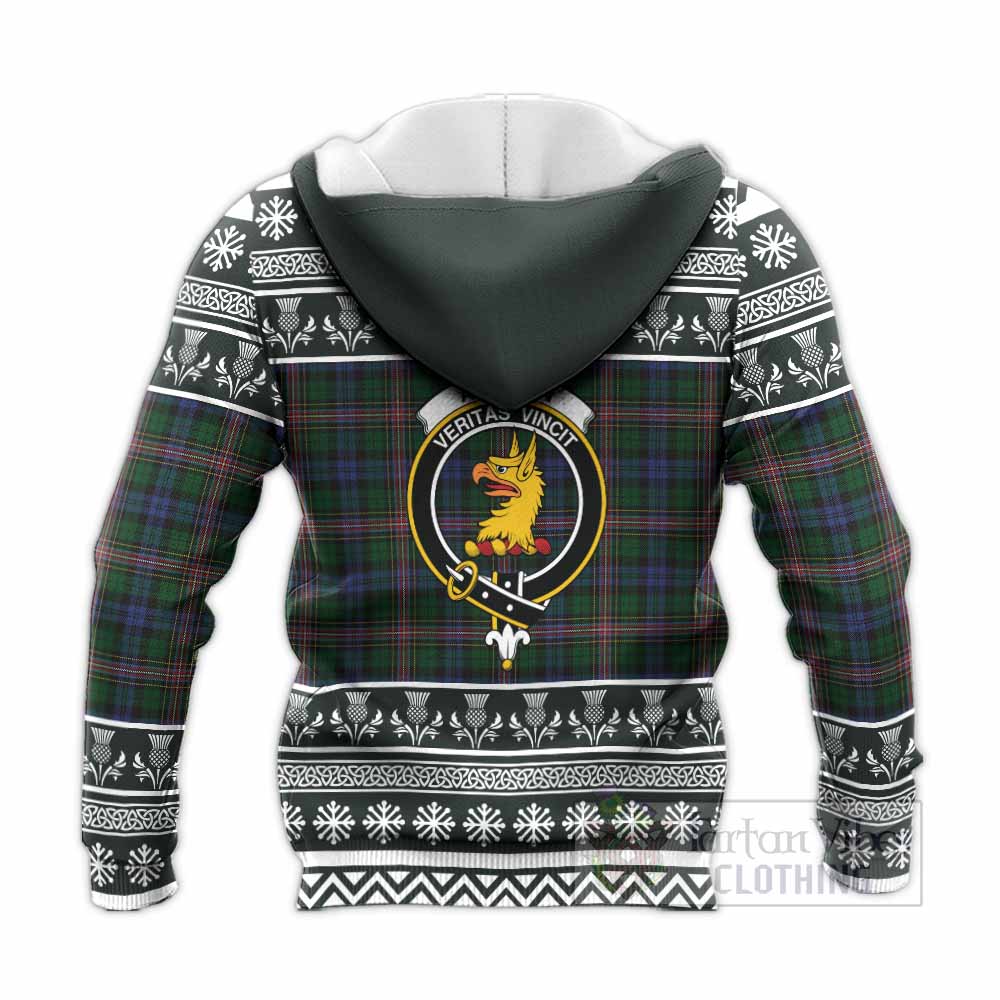 Allison Clan Tartan Christmas Knitted Hoodie with Family Crest - Tartan Vibes Clothing