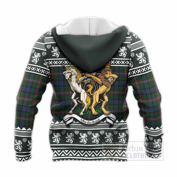Allison Clan Tartan Crest Christmas Knitted Hoodie Coat of Arms Funny Style