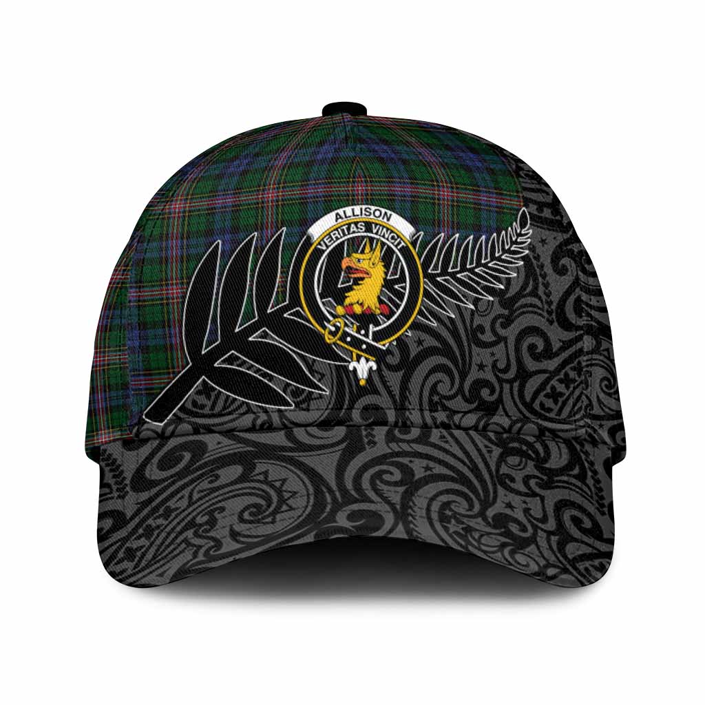 Allison Crest Tartan Classic Cap with New Zealand Silver Fern Half Style