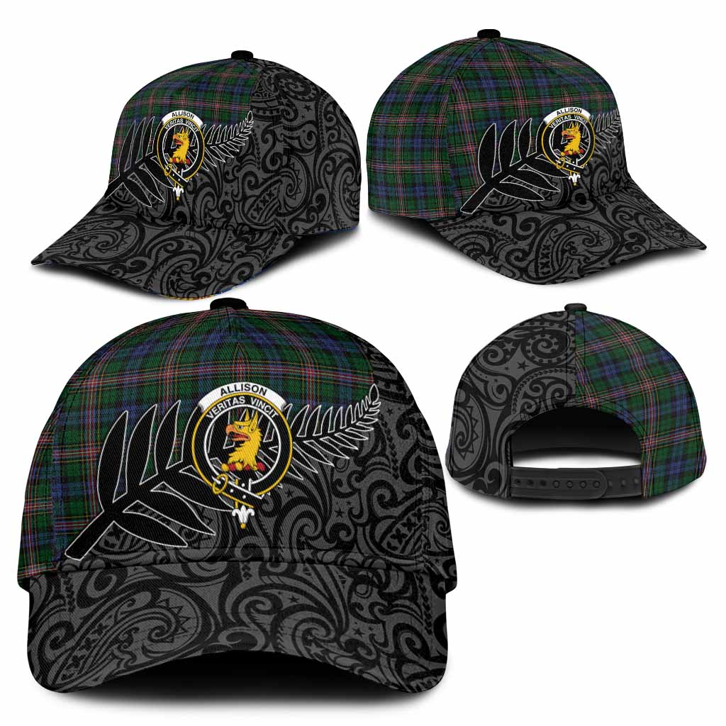 Allison Crest Tartan Classic Cap with New Zealand Silver Fern Half Style