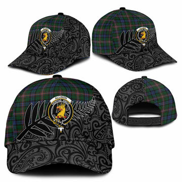 Allison Crest Tartan Classic Cap with New Zealand Silver Fern Half Style