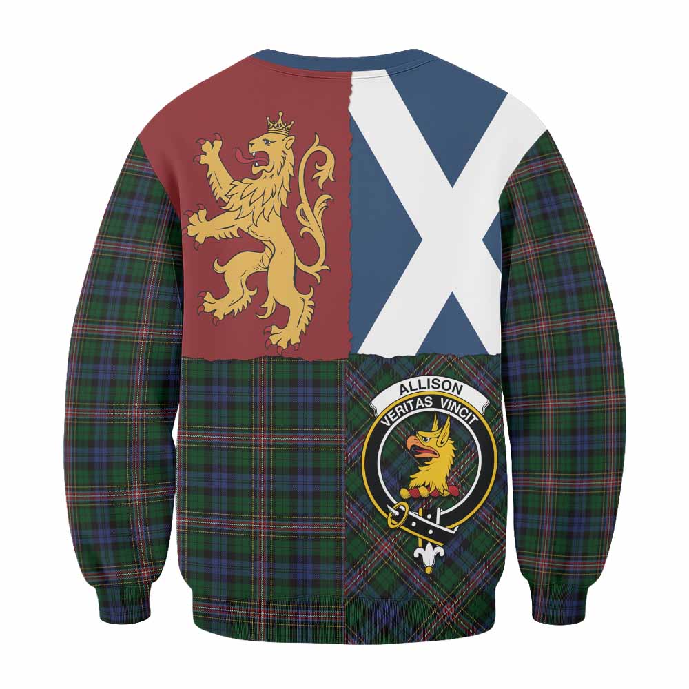 Allison Crest Tartan Sweatshirt with Lion Rampant Saltire Style