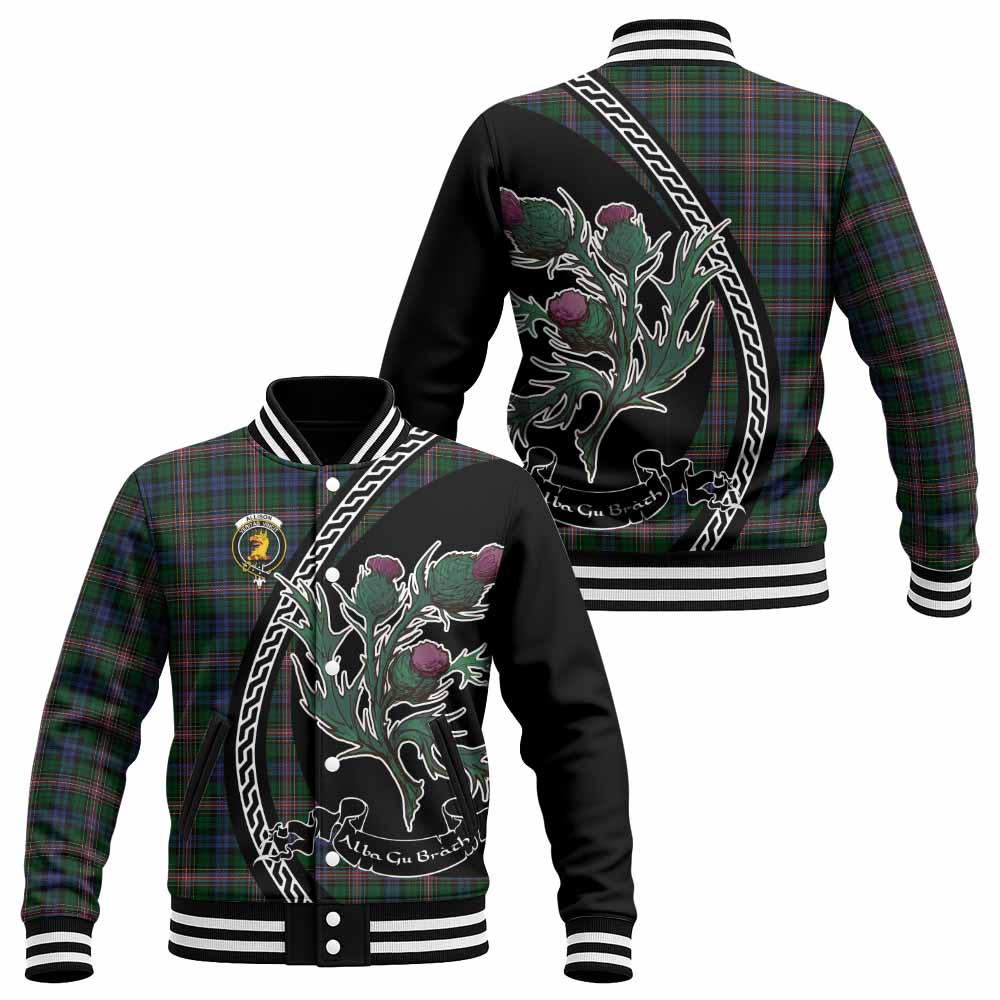 Allison Family Crest Tartan Baseball Jacket Alba Thistle Inspired - Tartan Vibes Clothing