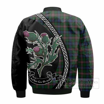 Allison Family Crest Tartan Bomber Jacket Alba Thistle Inspired