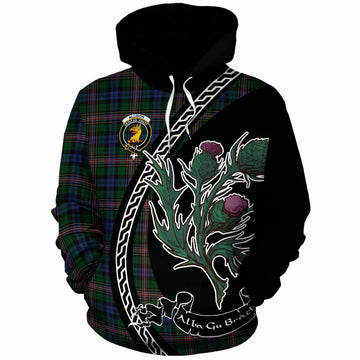 Allison Family Crest Tartan Cotton Hoodie Alba Thistle Inspired