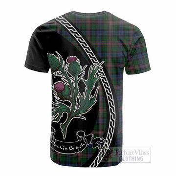 Allison Family Crest Tartan Cotton T-shirt Alba Thistle Inspired