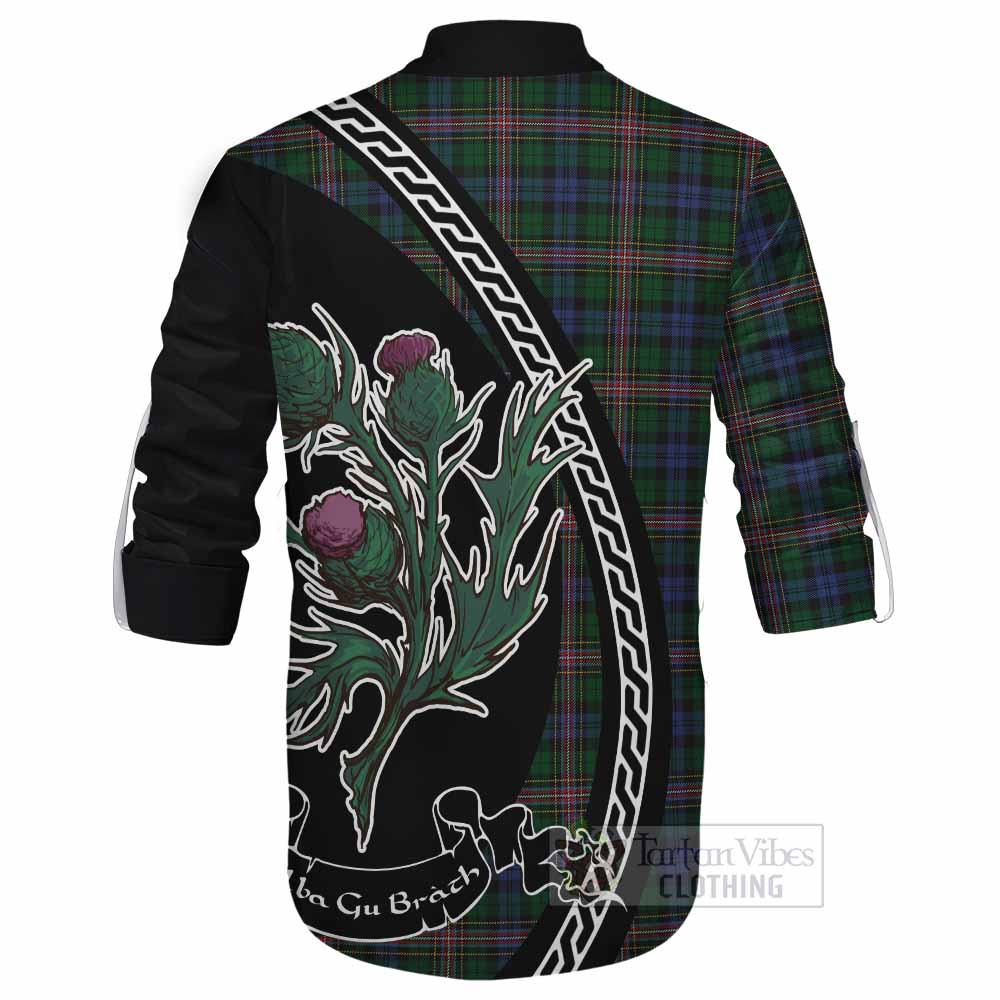 Allison Family Crest Tartan Ghillie Shirt Alba Thistle Inspired - Tartan Vibes Clothing