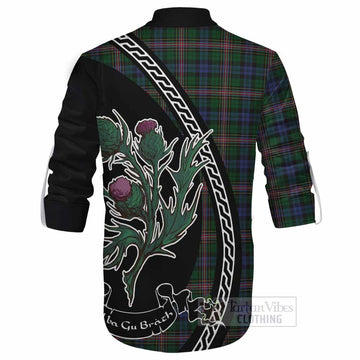 Allison Family Crest Tartan Ghillie Shirt Alba Thistle Inspired