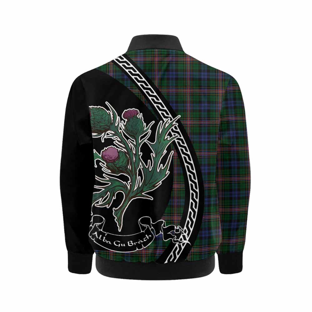Allison Family Crest Tartan Kid Bomber Jacket Alba Thistle Inspired - Tartan Vibes Clothing