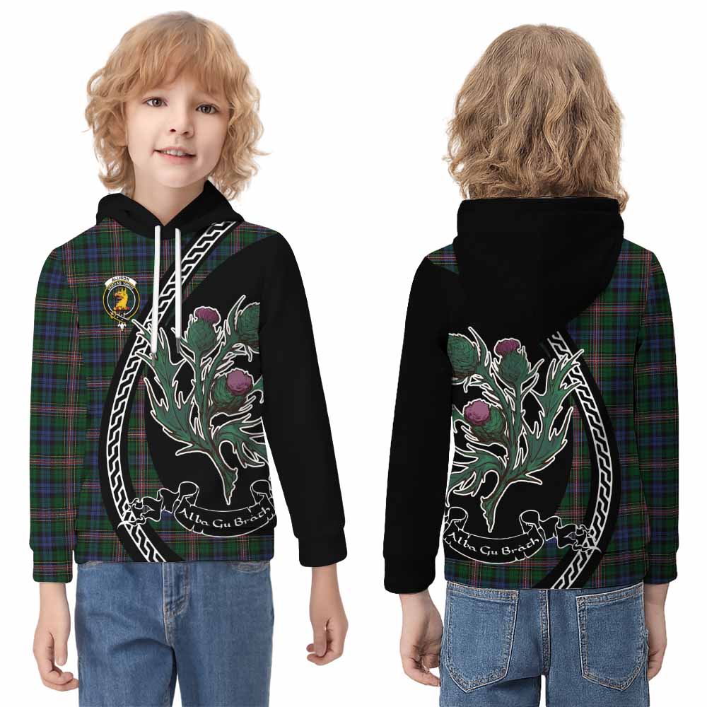 Allison Family Crest Tartan Kid Hoodie Alba Thistle Inspired - Tartan Vibes Clothing