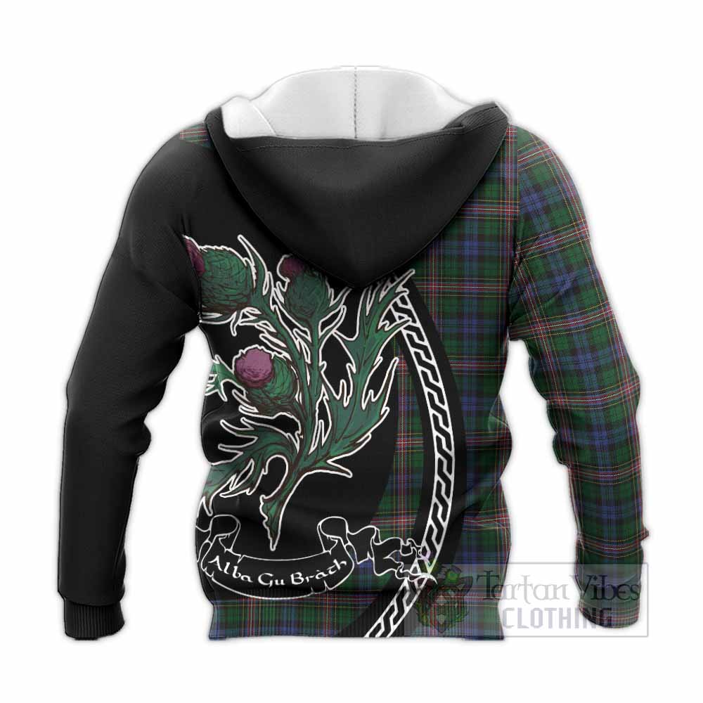 Allison Family Crest Tartan Knitted Hoodie Alba Thistle Inspired - Tartan Vibes Clothing