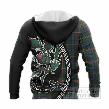 Allison Family Crest Tartan Knitted Hoodie Alba Thistle Inspired