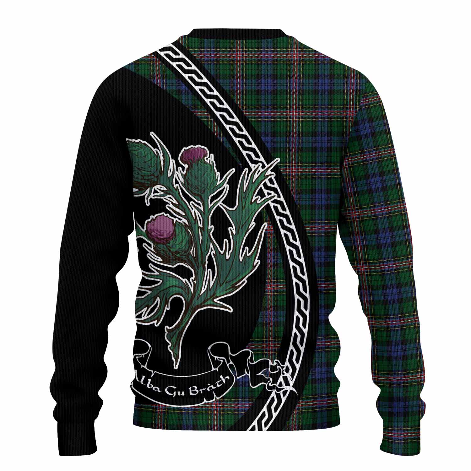 Allison Family Crest Tartan Knitted Sweater Alba Thistle Inspired - Tartan Vibes Clothing