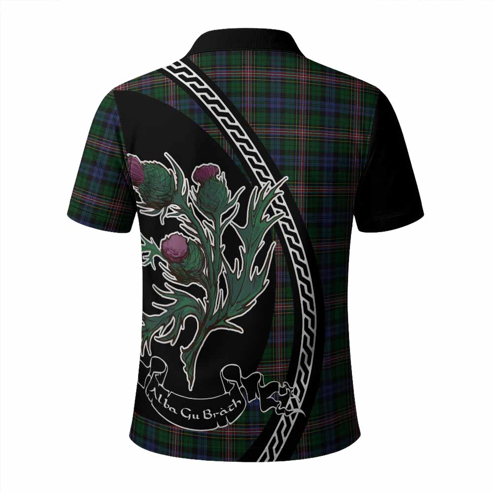 Allison Family Crest Tartan Polo Shirt Alba Thistle Inspired - Tartan Vibes Clothing