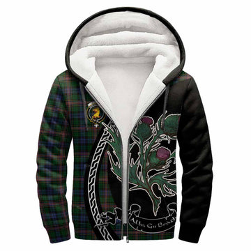 Allison Family Crest Tartan Sherpa Hoodie Alba Thistle Inspired