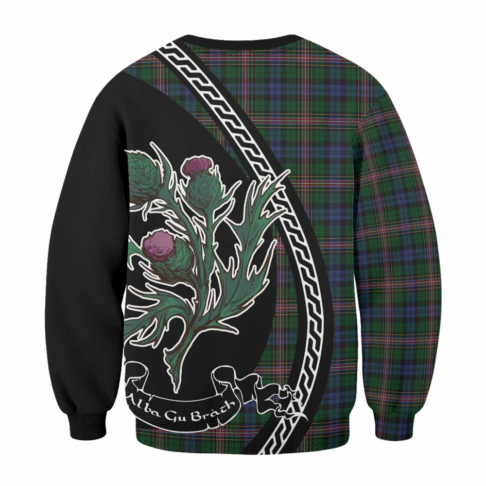Allison Family Crest Tartan Sweatshirt Alba Thistle Inspired - Tartan Vibes Clothing