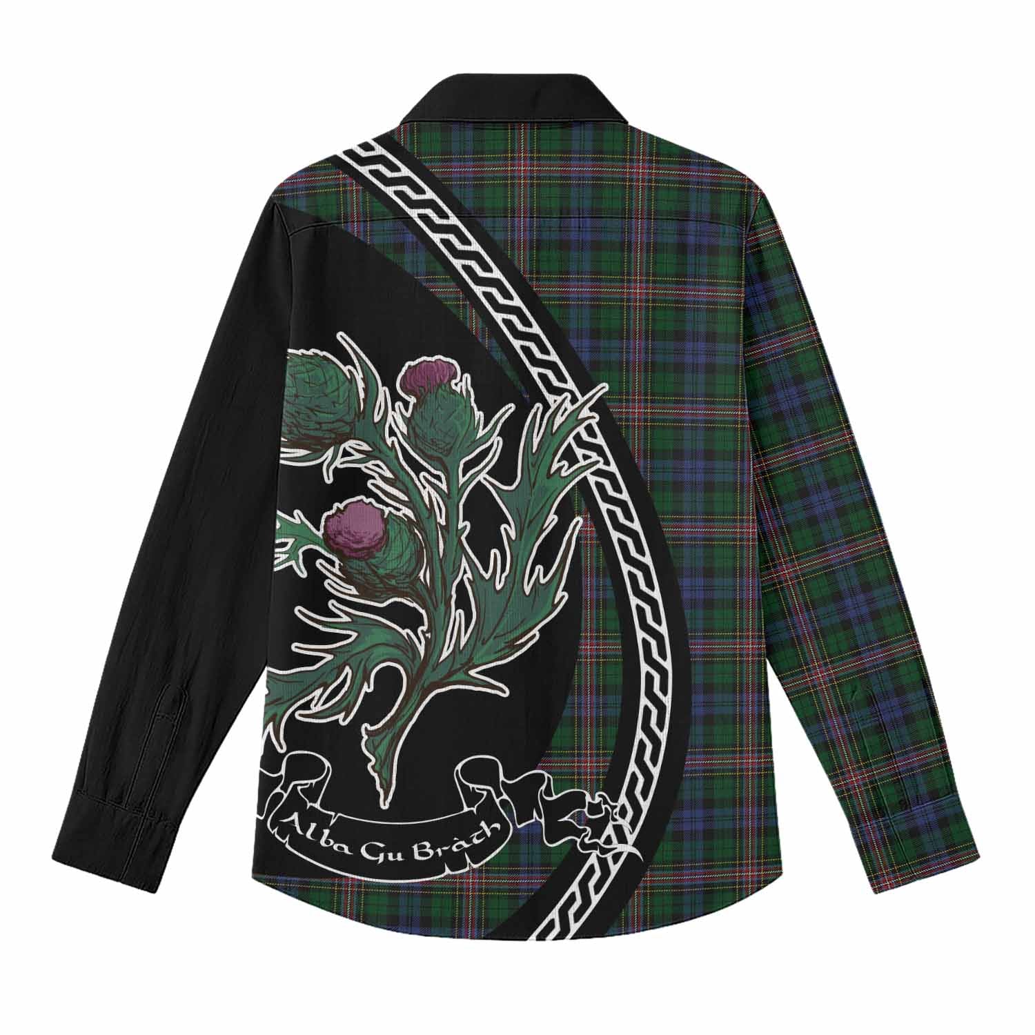 Allison Family Crest Tartan Women Casual Shirt Alba Thistle Inspired - Tartan Vibes Clothing