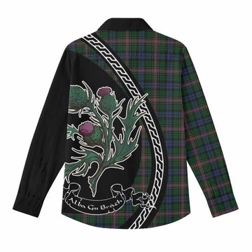 Allison Family Crest Tartan Women Casual Shirt Alba Thistle Inspired - Tartan Vibes Clothing