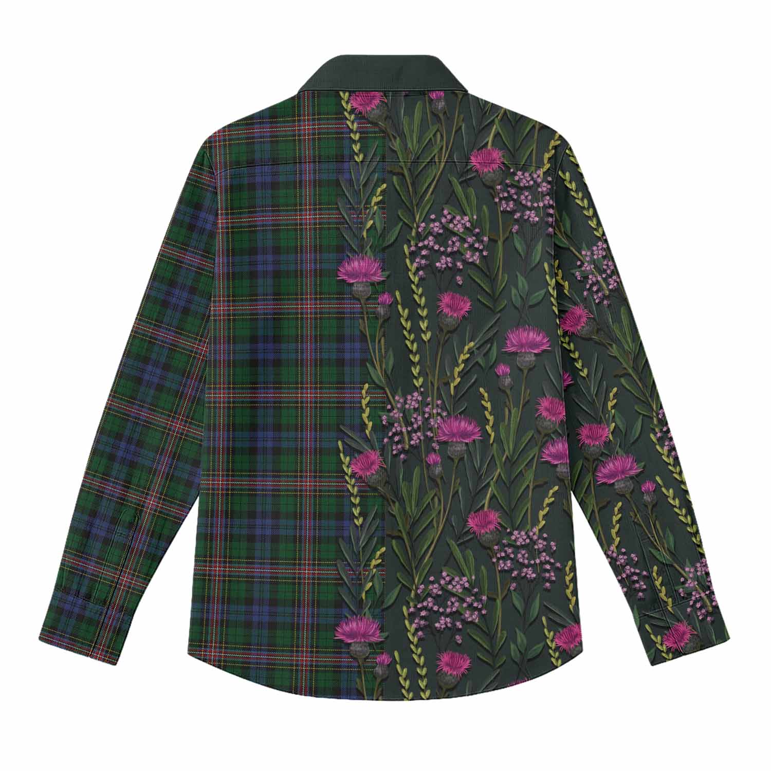 Allison Family Crest Tartan Women Casual Shirt Scottish Thistle Flower Pattern Half Style - Tartan Vibes Clothing