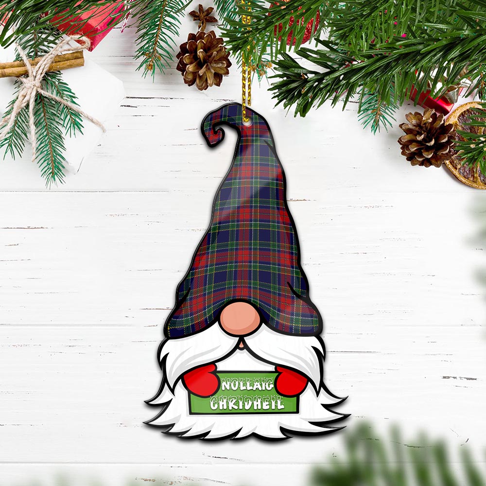 Allison Red Gnome Christmas Ornament with His Tartan Christmas Hat Wood Ornament - Tartanvibesclothing