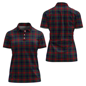 Allison Red Tartan Polo Shirt For Women