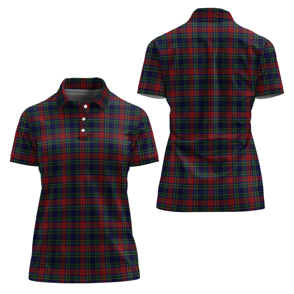 Allison Red Tartan Polo Shirt For Women Women - Tartanvibesclothing