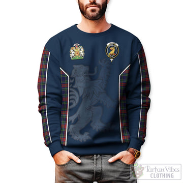 Allison Red Tartan Sweater with Family Crest and Lion Rampant Vibes Sport Style