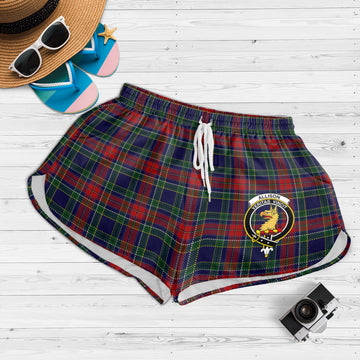 Allison Red Tartan Womens Shorts with Family Crest