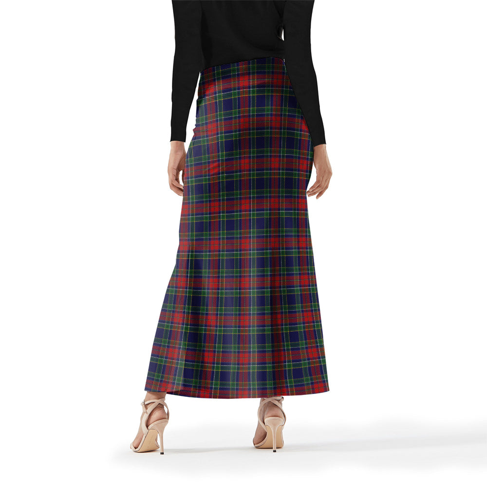 Allison Red Tartan Womens Full Length Skirt - Tartanvibesclothing