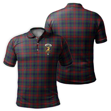 Allison Red Tartan Men's Polo Shirt with Family Crest