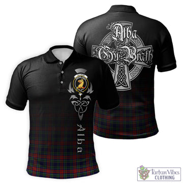 Allison Red Tartan Polo Shirt Featuring Alba Gu Brath Family Crest Celtic Inspired