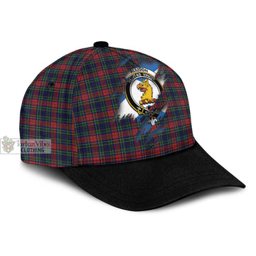 Allison Red Tartan Classic Cap with Family Crest In Me Style