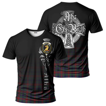 Allison Red Tartan T-Shirt Featuring Alba Gu Brath Family Crest Celtic Inspired