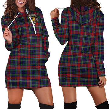 Allison Red Tartan Hoodie Dress with Family Crest