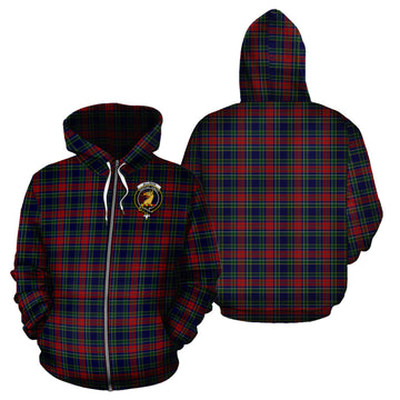 Allison Red Tartan Hoodie with Family Crest