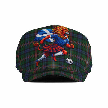 Allison Scotland Football Tartan Flat Cap, Jeff Cap Lion Mascot Go Scottish Flat Cap - Tartan Vibes Clothing