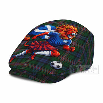 Allison Scotland Football Tartan Flat Cap, Jeff Cap Lion Mascot Go Scottish - Tartan Vibes Clothing